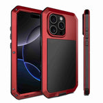 RedPepper Dreifach-Schutz Handyhülle aus Metall, Für iPhone 17 Pro Max, Für iPhone 17 Pro, Für iPhone 17, Für iPhone Air, Für iPhone 16 Pro Max, Für iPhone 16 Pro, Für iPhone 16 Plus, Für iPhone 16