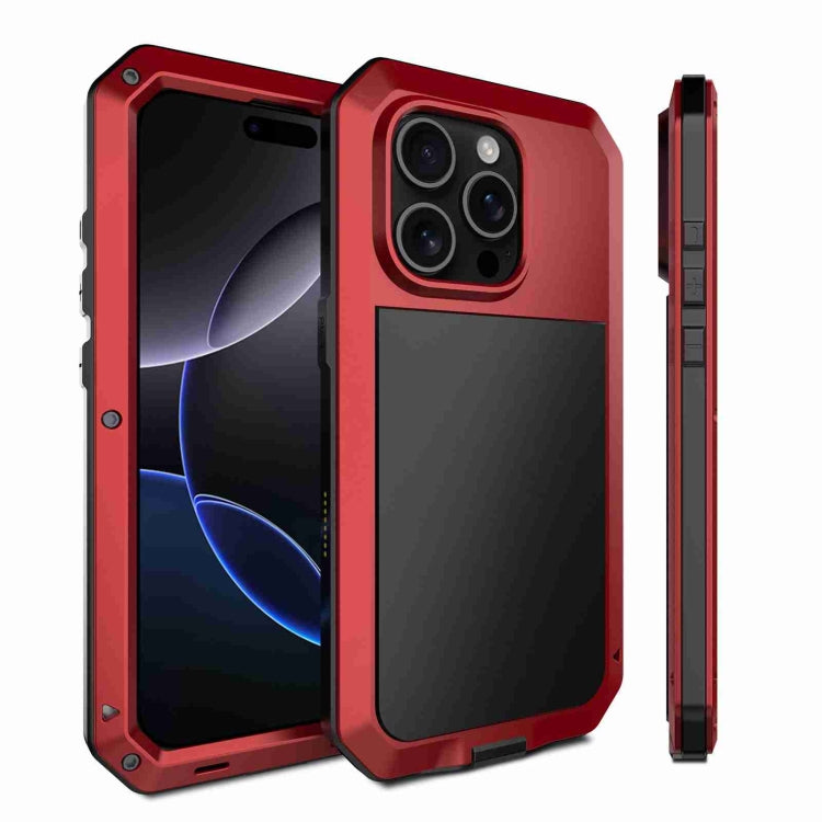 RedPepper Dreifach-Schutz Handyhülle aus Metall, Für iPhone 17 Pro Max, Für iPhone 17 Pro, Für iPhone 17, Für iPhone Air, Für iPhone 16 Pro Max, Für iPhone 16 Pro, Für iPhone 16 Plus, Für iPhone 16