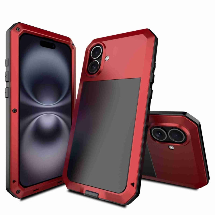 RedPepper Dreifach-Schutz Handyhülle aus Metall, Für iPhone 17 Pro Max, Für iPhone 17 Pro, Für iPhone 17, Für iPhone Air, Für iPhone 16 Pro Max, Für iPhone 16 Pro, Für iPhone 16 Plus, Für iPhone 16