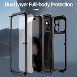 RedPepper Dreifach-Schutz Handyhülle aus Metall, Für iPhone 17 Pro Max, Für iPhone 17 Pro, Für iPhone 17, Für iPhone Air, Für iPhone 16 Pro Max, Für iPhone 16 Pro, Für iPhone 16 Plus, Für iPhone 16