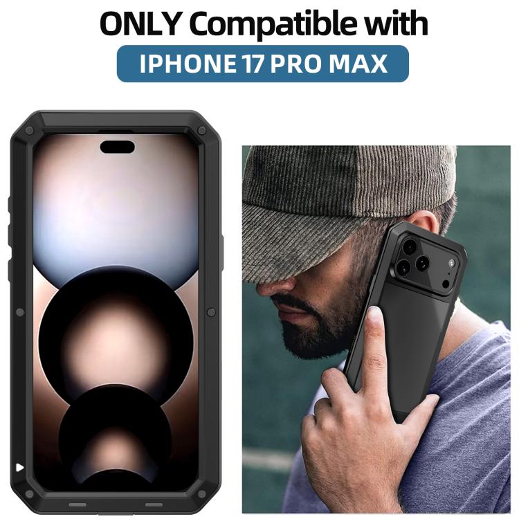 RedPepper Dreifach-Schutz Handyhülle aus Metall, Für iPhone 17 Pro Max, Für iPhone 17 Pro, Für iPhone 17, Für iPhone Air, Für iPhone 16 Pro Max, Für iPhone 16 Pro, Für iPhone 16 Plus, Für iPhone 16