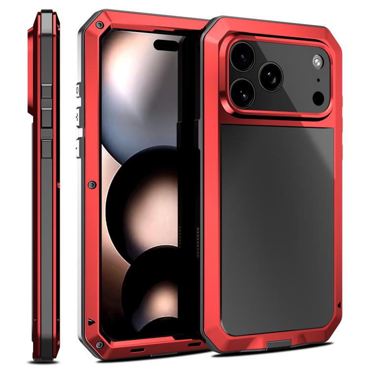 RedPepper Dreifach-Schutz Handyhülle aus Metall, Für iPhone 17 Pro Max, Für iPhone 17 Pro, Für iPhone 17, Für iPhone Air, Für iPhone 16 Pro Max, Für iPhone 16 Pro, Für iPhone 16 Plus, Für iPhone 16