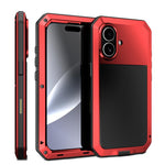 RedPepper Dreifach-Schutz Handyhülle aus Metall, Für iPhone 17 Pro Max, Für iPhone 17 Pro, Für iPhone 17, Für iPhone Air, Für iPhone 16 Pro Max, Für iPhone 16 Pro, Für iPhone 16 Plus, Für iPhone 16