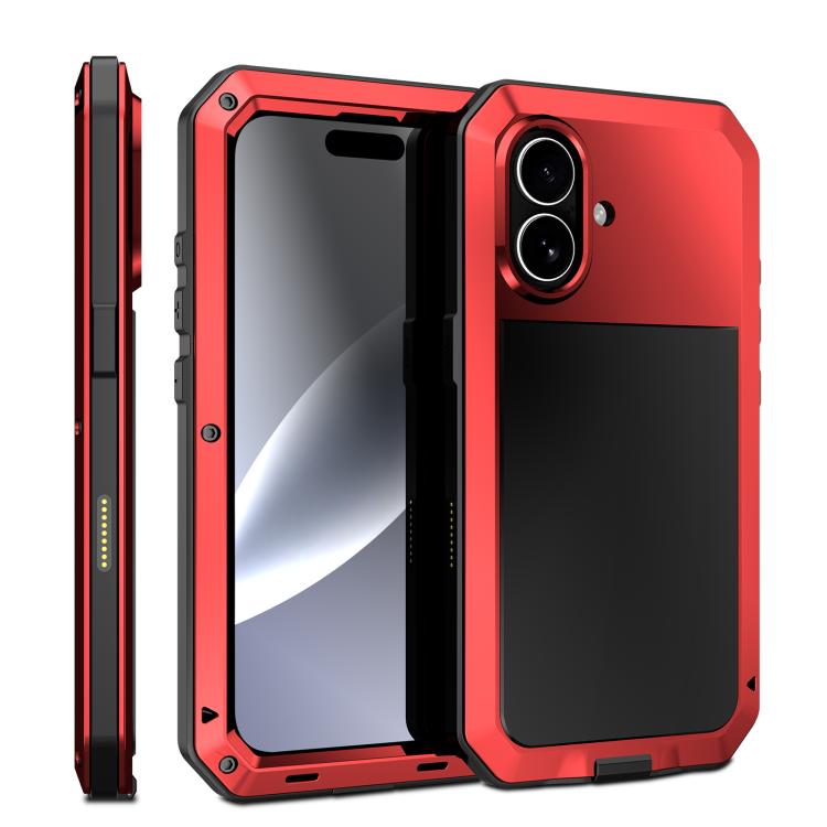 RedPepper Dreifach-Schutz Handyhülle aus Metall, Für iPhone 17 Pro Max, Für iPhone 17 Pro, Für iPhone 17, Für iPhone Air, Für iPhone 16 Pro Max, Für iPhone 16 Pro, Für iPhone 16 Plus, Für iPhone 16