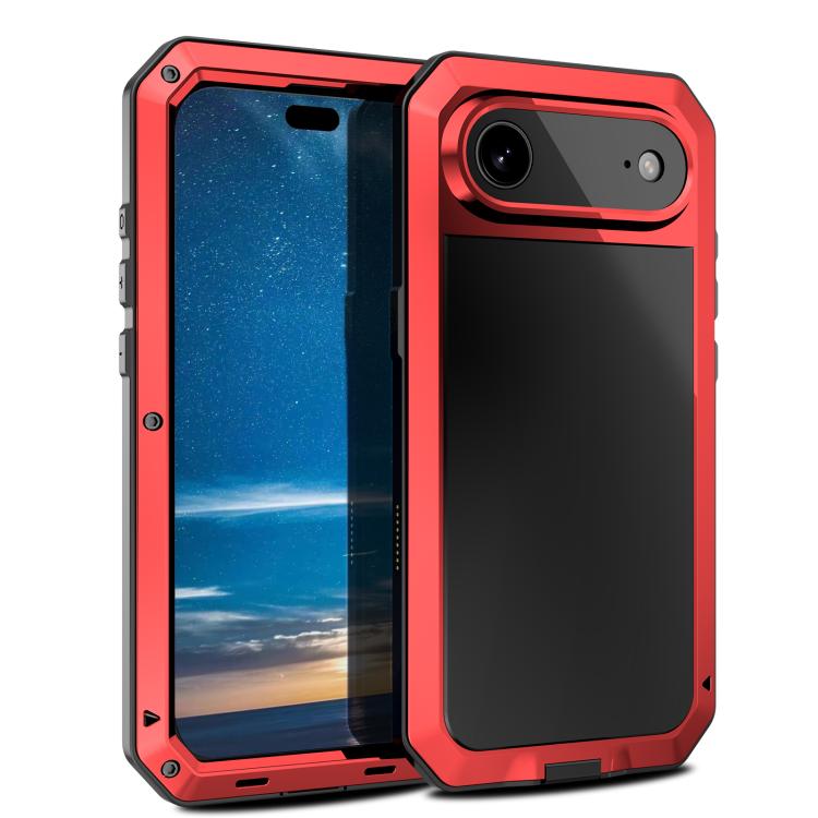 RedPepper Dreifach-Schutz Handyhülle aus Metall, Für iPhone 17 Pro Max, Für iPhone 17 Pro, Für iPhone 17, Für iPhone Air, Für iPhone 16 Pro Max, Für iPhone 16 Pro, Für iPhone 16 Plus, Für iPhone 16