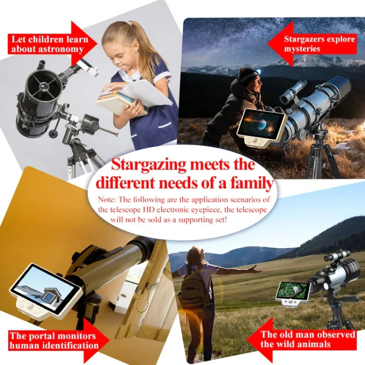 S1 5 Zoll 2K IPS-Bildschirm Astronomisches Teleskop Digitales elektronisches Okular, S1