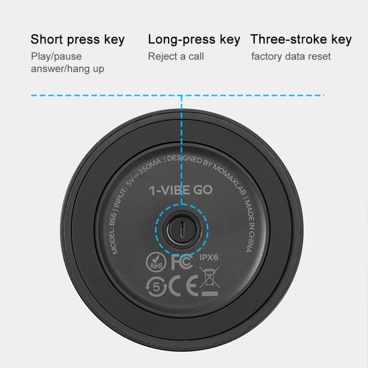 Momax 1-Vibe Go Magnetischer Kabelloser Lautsprecher