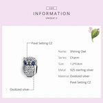 Eulenperlen aus 925er Sterlingsilber, DIY-Armband- und Halskettenzubehör, SCC1607