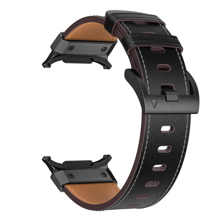 Lederarmband im Mecha-Stil, für Samsung Galaxy Watch Ultra 47 mm / Ultra 2025