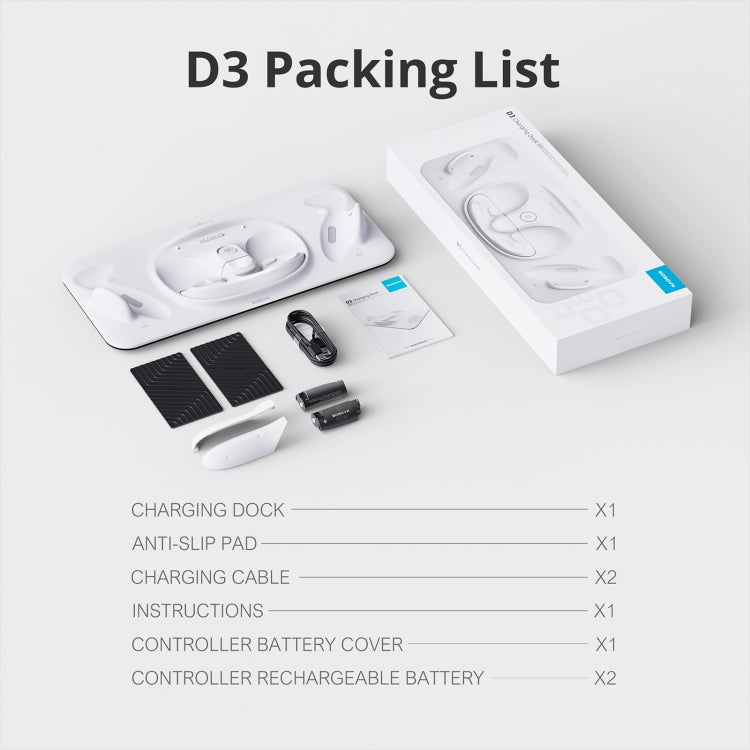 BOBOVR D3 Kabellose Ladestation, für Meta Quest 3