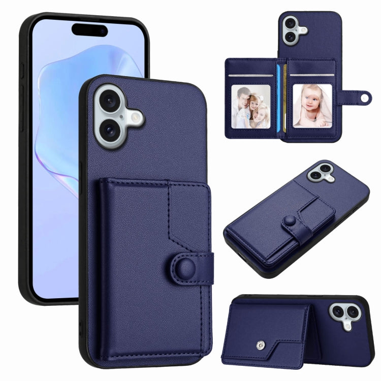 Knopfkarten-Tasche RFID-Diebstahlschutz-Handyhülle, Für iPhone 17 Pro Max, Für iPhone 17 Pro, Für iPhone 17, Für iPhone Air, Für iPhone 16 Pro Max, Für iPhone 16 Pro, Für iPhone 16 Plus, Für iPhone 16
