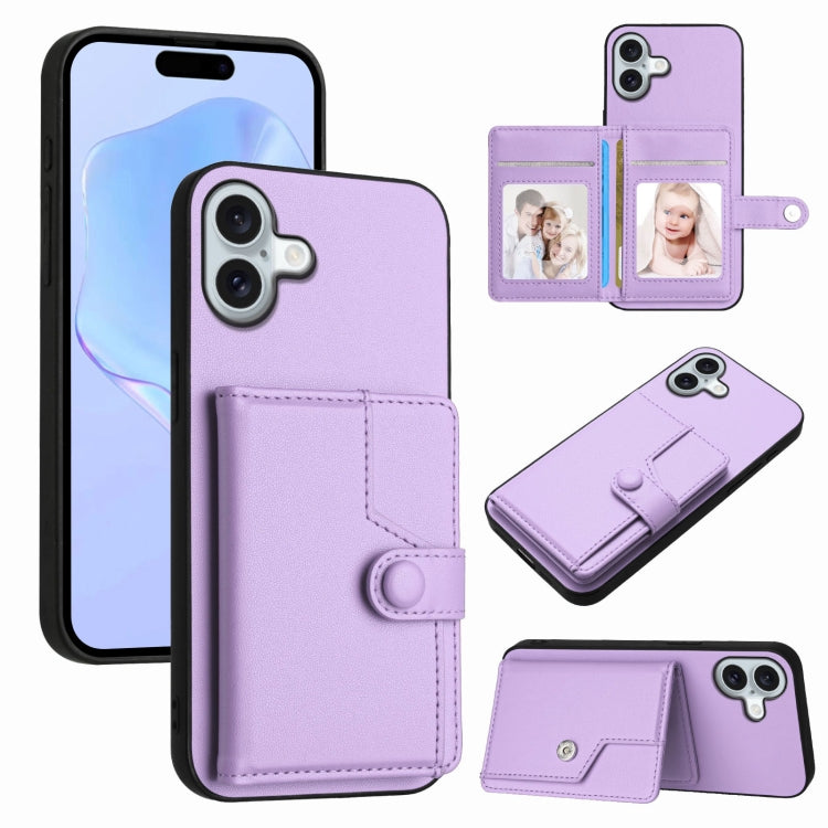 Knopfkarten-Tasche RFID-Diebstahlschutz-Handyhülle, Für iPhone 17 Pro Max, Für iPhone 17 Pro, Für iPhone 17, Für iPhone Air, Für iPhone 16 Pro Max, Für iPhone 16 Pro, Für iPhone 16 Plus, Für iPhone 16