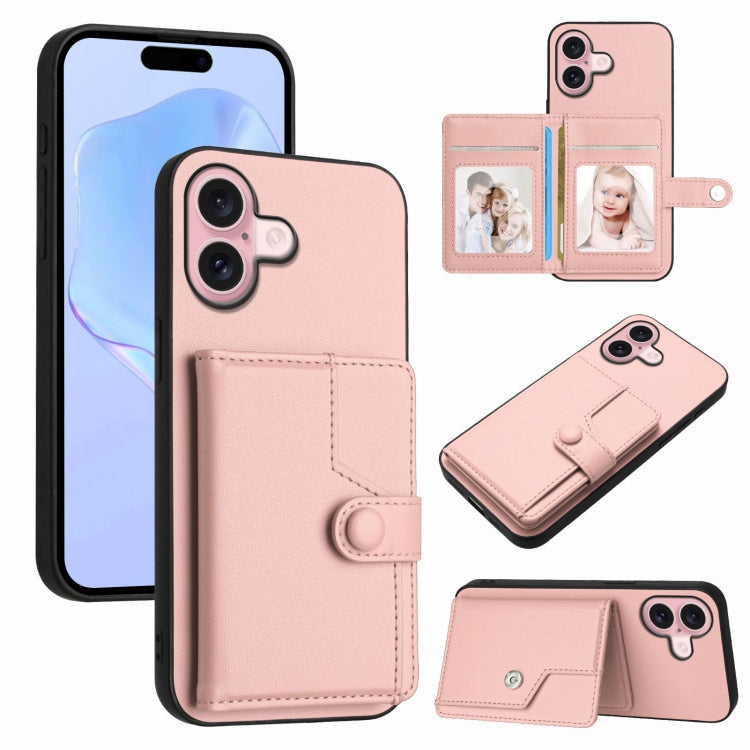 Knopfkarten-Tasche RFID-Diebstahlschutz-Handyhülle, Für iPhone 17 Pro Max, Für iPhone 17 Pro, Für iPhone 17, Für iPhone Air, Für iPhone 16 Pro Max, Für iPhone 16 Pro, Für iPhone 16 Plus, Für iPhone 16