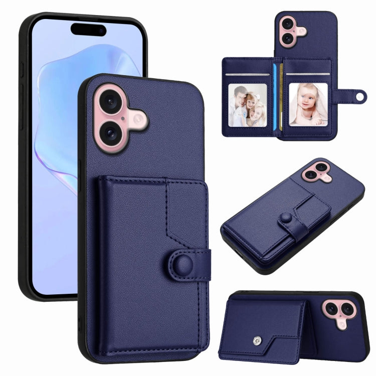 Knopfkarten-Tasche RFID-Diebstahlschutz-Handyhülle, Für iPhone 17 Pro Max, Für iPhone 17 Pro, Für iPhone 17, Für iPhone Air, Für iPhone 16 Pro Max, Für iPhone 16 Pro, Für iPhone 16 Plus, Für iPhone 16