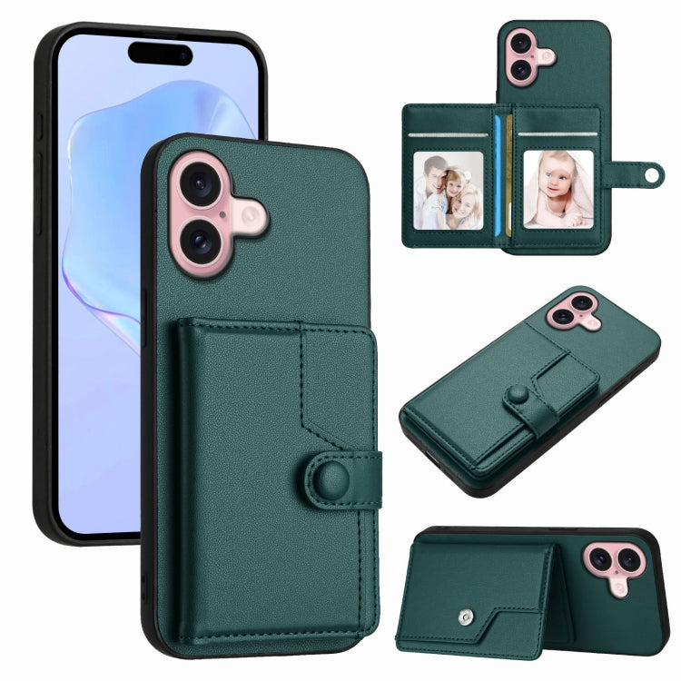 Knopfkarten-Tasche RFID-Diebstahlschutz-Handyhülle, Für iPhone 17 Pro Max, Für iPhone 17 Pro, Für iPhone 17, Für iPhone Air, Für iPhone 16 Pro Max, Für iPhone 16 Pro, Für iPhone 16 Plus, Für iPhone 16