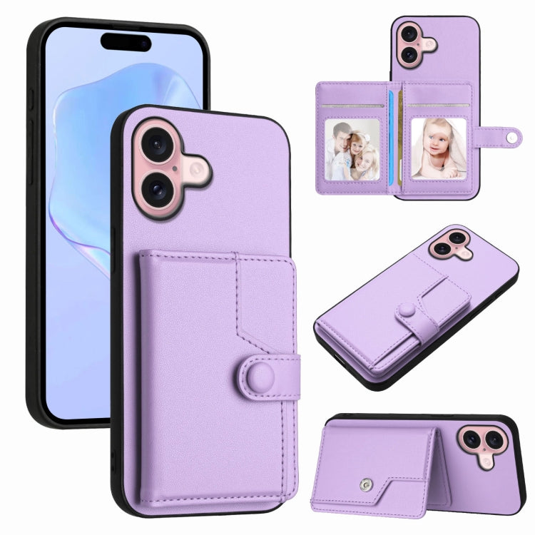 Knopfkarten-Tasche RFID-Diebstahlschutz-Handyhülle, Für iPhone 17 Pro Max, Für iPhone 17 Pro, Für iPhone 17, Für iPhone Air, Für iPhone 16 Pro Max, Für iPhone 16 Pro, Für iPhone 16 Plus, Für iPhone 16