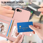 Knopf Kartenfach RFID Anti-Diebstahl Handyhülle, für iPhone SE 2022 / 2020, für iPhone 13 Pro Max, für iPhone 13 Pro, für iPhone 13, für iPhone 13 mini, für iPhone 12, für iPhone 12 Pro Max, für iPhone 12 Pro