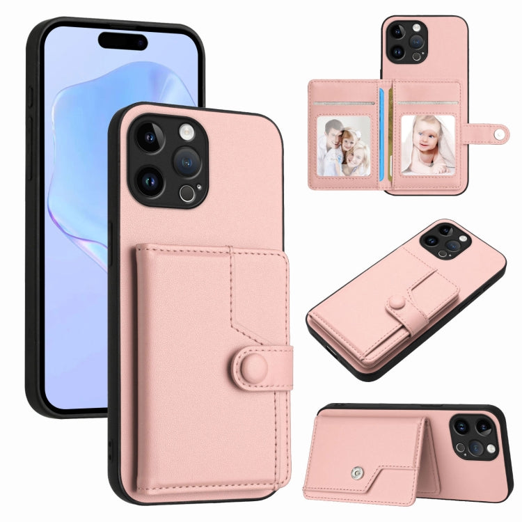 Knopf Kartenfach RFID Anti-Diebstahl Handyhülle, für iPhone SE 2022 / 2020, für iPhone 13 Pro Max, für iPhone 13 Pro, für iPhone 13, für iPhone 13 mini, für iPhone 12, für iPhone 12 Pro Max, für iPhone 12 Pro