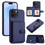 Knopf Kartenfach RFID Anti-Diebstahl Handyhülle, für iPhone SE 2022 / 2020, für iPhone 13 Pro Max, für iPhone 13 Pro, für iPhone 13, für iPhone 13 mini, für iPhone 12, für iPhone 12 Pro Max, für iPhone 12 Pro