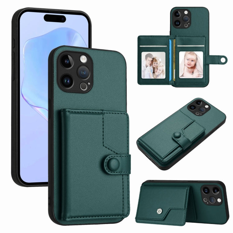 Knopf Kartenfach RFID Anti-Diebstahl Handyhülle, für iPhone SE 2022 / 2020, für iPhone 13 Pro Max, für iPhone 13 Pro, für iPhone 13, für iPhone 13 mini, für iPhone 12, für iPhone 12 Pro Max, für iPhone 12 Pro