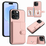 Knopf Kartenfach RFID Anti-Diebstahl Handyhülle, für iPhone SE 2022 / 2020, für iPhone 13 Pro Max, für iPhone 13 Pro, für iPhone 13, für iPhone 13 mini, für iPhone 12, für iPhone 12 Pro Max, für iPhone 12 Pro