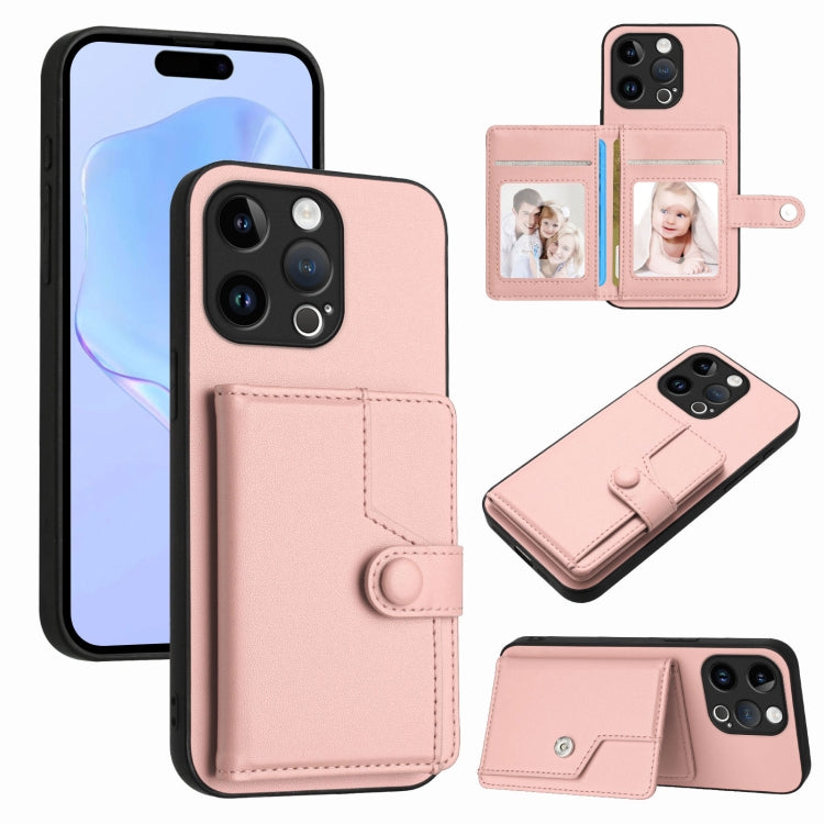 Knopf Kartenfach RFID Anti-Diebstahl Handyhülle, für iPhone SE 2022 / 2020, für iPhone 13 Pro Max, für iPhone 13 Pro, für iPhone 13, für iPhone 13 mini, für iPhone 12, für iPhone 12 Pro Max, für iPhone 12 Pro