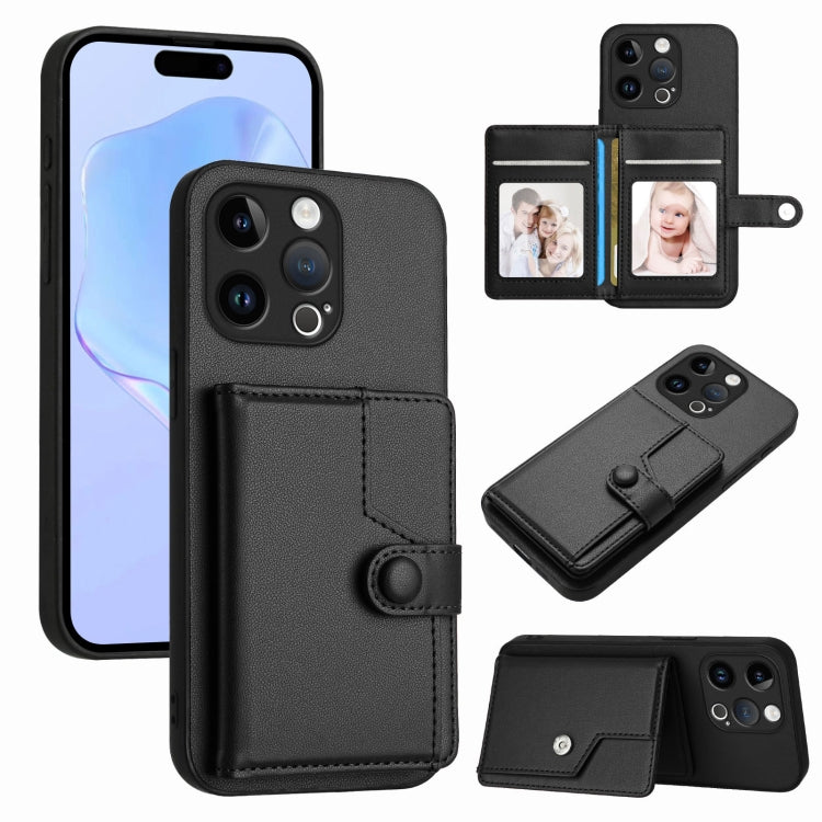 Knopf Kartenfach RFID Anti-Diebstahl Handyhülle, für iPhone SE 2022 / 2020, für iPhone 13 Pro Max, für iPhone 13 Pro, für iPhone 13, für iPhone 13 mini, für iPhone 12, für iPhone 12 Pro Max, für iPhone 12 Pro