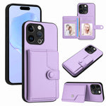 Knopf Kartenfach RFID Anti-Diebstahl Handyhülle, für iPhone SE 2022 / 2020, für iPhone 13 Pro Max, für iPhone 13 Pro, für iPhone 13, für iPhone 13 mini, für iPhone 12, für iPhone 12 Pro Max, für iPhone 12 Pro