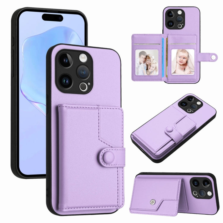 Knopf Kartenfach RFID Anti-Diebstahl Handyhülle, für iPhone SE 2022 / 2020, für iPhone 13 Pro Max, für iPhone 13 Pro, für iPhone 13, für iPhone 13 mini, für iPhone 12, für iPhone 12 Pro Max, für iPhone 12 Pro