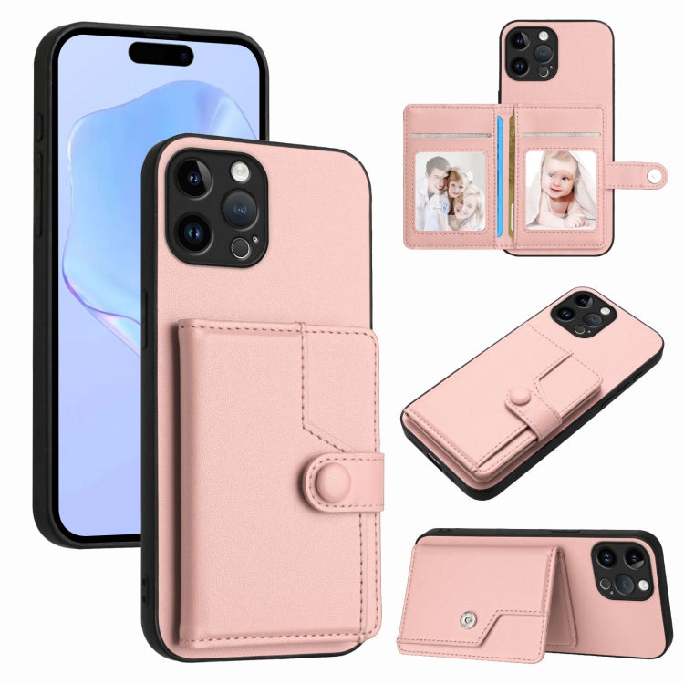 Knopf Kartenfach RFID Anti-Diebstahl Handyhülle, für iPhone SE 2022 / 2020, für iPhone 13 Pro Max, für iPhone 13 Pro, für iPhone 13, für iPhone 13 mini, für iPhone 12, für iPhone 12 Pro Max, für iPhone 12 Pro