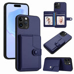 Knopf Kartenfach RFID Anti-Diebstahl Handyhülle, für iPhone SE 2022 / 2020, für iPhone 13 Pro Max, für iPhone 13 Pro, für iPhone 13, für iPhone 13 mini, für iPhone 12, für iPhone 12 Pro Max, für iPhone 12 Pro