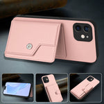 Handyhülle mit Tasten-Kartenfach und RFID-Diebstahlschutz, Für iPhone 12 mini, Für iPhone 11 Pro Max, Für iPhone 11, Für iPhone 11 Pro, Für iPhone XS / X, Für iPhone XR, Für iPhone XS Max, Für iPhone 8 Plus / 7 Plus