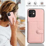 Handyhülle mit Tasten-Kartenfach und RFID-Diebstahlschutz, Für iPhone 12 mini, Für iPhone 11 Pro Max, Für iPhone 11, Für iPhone 11 Pro, Für iPhone XS / X, Für iPhone XR, Für iPhone XS Max, Für iPhone 8 Plus / 7 Plus