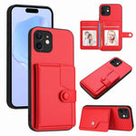 Handyhülle mit Tasten-Kartenfach und RFID-Diebstahlschutz, Für iPhone 12 mini, Für iPhone 11 Pro Max, Für iPhone 11, Für iPhone 11 Pro, Für iPhone XS / X, Für iPhone XR, Für iPhone XS Max, Für iPhone 8 Plus / 7 Plus