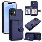 Handyhülle mit Tasten-Kartenfach und RFID-Diebstahlschutz, Für iPhone 12 mini, Für iPhone 11 Pro Max, Für iPhone 11, Für iPhone 11 Pro, Für iPhone XS / X, Für iPhone XR, Für iPhone XS Max, Für iPhone 8 Plus / 7 Plus