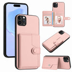 Handyhülle mit Tasten-Kartenfach und RFID-Diebstahlschutz, Für iPhone 12 mini, Für iPhone 11 Pro Max, Für iPhone 11, Für iPhone 11 Pro, Für iPhone XS / X, Für iPhone XR, Für iPhone XS Max, Für iPhone 8 Plus / 7 Plus