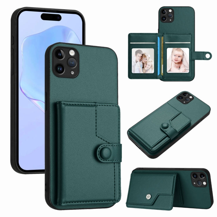 Handyhülle mit Tasten-Kartenfach und RFID-Diebstahlschutz, Für iPhone 12 mini, Für iPhone 11 Pro Max, Für iPhone 11, Für iPhone 11 Pro, Für iPhone XS / X, Für iPhone XR, Für iPhone XS Max, Für iPhone 8 Plus / 7 Plus