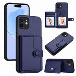 Handyhülle mit Tasten-Kartenfach und RFID-Diebstahlschutz, Für iPhone 12 mini, Für iPhone 11 Pro Max, Für iPhone 11, Für iPhone 11 Pro, Für iPhone XS / X, Für iPhone XR, Für iPhone XS Max, Für iPhone 8 Plus / 7 Plus