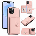 Handyhülle mit Tasten-Kartenfach und RFID-Diebstahlschutz, Für iPhone 12 mini, Für iPhone 11 Pro Max, Für iPhone 11, Für iPhone 11 Pro, Für iPhone XS / X, Für iPhone XR, Für iPhone XS Max, Für iPhone 8 Plus / 7 Plus