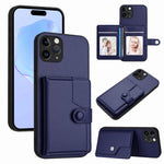 Handyhülle mit Tasten-Kartenfach und RFID-Diebstahlschutz, Für iPhone 12 mini, Für iPhone 11 Pro Max, Für iPhone 11, Für iPhone 11 Pro, Für iPhone XS / X, Für iPhone XR, Für iPhone XS Max, Für iPhone 8 Plus / 7 Plus