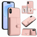 Handyhülle mit Tasten-Kartenfach und RFID-Diebstahlschutz, Für iPhone 12 mini, Für iPhone 11 Pro Max, Für iPhone 11, Für iPhone 11 Pro, Für iPhone XS / X, Für iPhone XR, Für iPhone XS Max, Für iPhone 8 Plus / 7 Plus