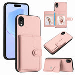 Handyhülle mit Tasten-Kartenfach und RFID-Diebstahlschutz, Für iPhone 12 mini, Für iPhone 11 Pro Max, Für iPhone 11, Für iPhone 11 Pro, Für iPhone XS / X, Für iPhone XR, Für iPhone XS Max, Für iPhone 8 Plus / 7 Plus