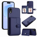 Handyhülle mit Tasten-Kartenfach und RFID-Diebstahlschutz, Für iPhone 12 mini, Für iPhone 11 Pro Max, Für iPhone 11, Für iPhone 11 Pro, Für iPhone XS / X, Für iPhone XR, Für iPhone XS Max, Für iPhone 8 Plus / 7 Plus