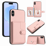 Handyhülle mit Tasten-Kartenfach und RFID-Diebstahlschutz, Für iPhone 12 mini, Für iPhone 11 Pro Max, Für iPhone 11, Für iPhone 11 Pro, Für iPhone XS / X, Für iPhone XR, Für iPhone XS Max, Für iPhone 8 Plus / 7 Plus