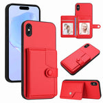 Handyhülle mit Tasten-Kartenfach und RFID-Diebstahlschutz, Für iPhone 12 mini, Für iPhone 11 Pro Max, Für iPhone 11, Für iPhone 11 Pro, Für iPhone XS / X, Für iPhone XR, Für iPhone XS Max, Für iPhone 8 Plus / 7 Plus