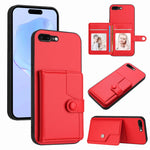 Handyhülle mit Tasten-Kartenfach und RFID-Diebstahlschutz, Für iPhone 12 mini, Für iPhone 11 Pro Max, Für iPhone 11, Für iPhone 11 Pro, Für iPhone XS / X, Für iPhone XR, Für iPhone XS Max, Für iPhone 8 Plus / 7 Plus