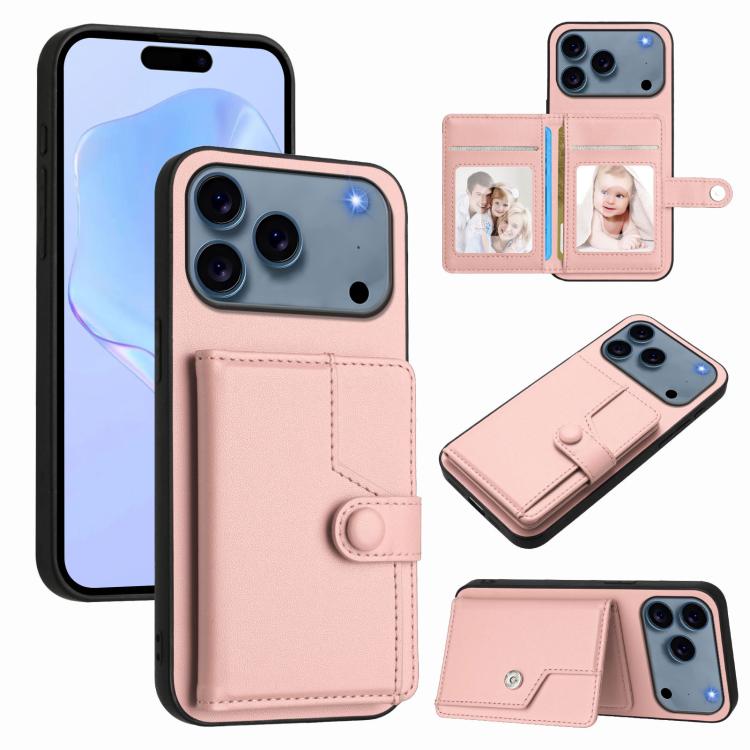 Knopfkarten-Tasche RFID-Diebstahlschutz-Handyhülle, Für iPhone 17 Pro Max, Für iPhone 17 Pro, Für iPhone 17, Für iPhone Air, Für iPhone 16 Pro Max, Für iPhone 16 Pro, Für iPhone 16 Plus, Für iPhone 16