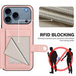 Knopfkarten-Tasche RFID-Diebstahlschutz-Handyhülle, Für iPhone 17 Pro Max, Für iPhone 17 Pro, Für iPhone 17, Für iPhone Air, Für iPhone 16 Pro Max, Für iPhone 16 Pro, Für iPhone 16 Plus, Für iPhone 16