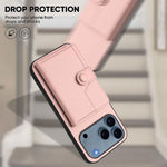 Knopfkarten-Tasche RFID-Diebstahlschutz-Handyhülle, Für iPhone 17 Pro Max, Für iPhone 17 Pro, Für iPhone 17, Für iPhone Air, Für iPhone 16 Pro Max, Für iPhone 16 Pro, Für iPhone 16 Plus, Für iPhone 16