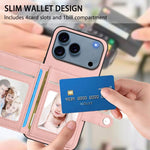 Knopfkarten-Tasche RFID-Diebstahlschutz-Handyhülle, Für iPhone 17 Pro Max, Für iPhone 17 Pro, Für iPhone 17, Für iPhone Air, Für iPhone 16 Pro Max, Für iPhone 16 Pro, Für iPhone 16 Plus, Für iPhone 16